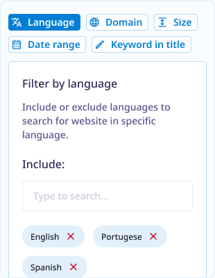 Professional advanced filters preview
