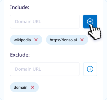 Include, exclude filter